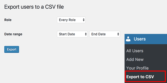 CSV সেটিংসে রপ্তানি করুন 