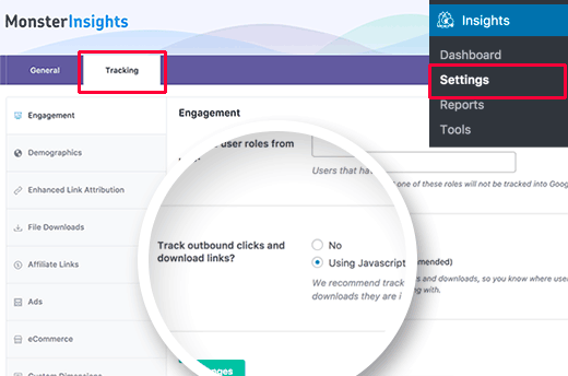 MonsterInsights ব্যবহার করে বহির্গামী লিঙ্ক ট্র্যাকিং সক্ষম করা 