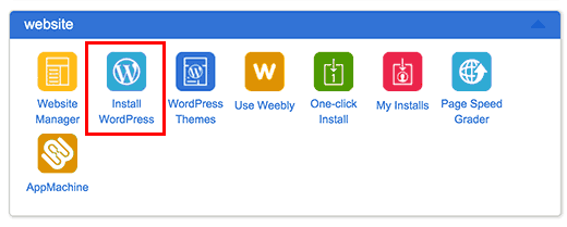 Bluehost এর cPanel ড্যাশবোর্ডে ওয়ার্ডপ্রেস আইকন ইনস্টল করুন 