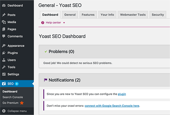 Yoast এসইও প্লাগইন ইনস্টল 